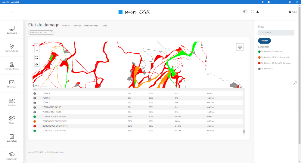 CGx Suite Etat du Damage